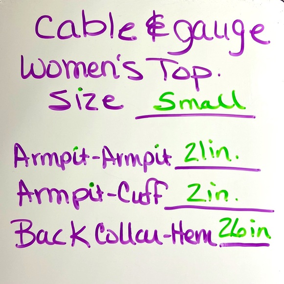 Cable & Gauge Black Top. Size Small. Cold Shoulder Style. - Picture 5 of 7